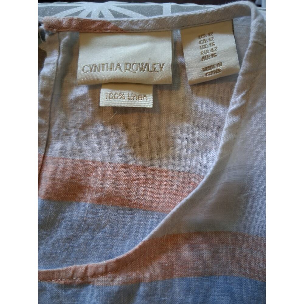 Cynthia Rowley Sleeveless Linen Dress Beach Resortwear Vacation - Picture 7 of 7